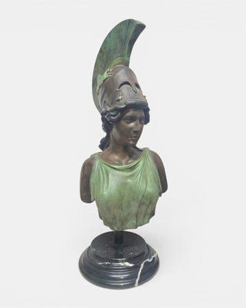 Beeld, Elena di Troia, girevole - 105 cm - Brons, Antiek en Kunst, Antiek | Keramiek en Aardewerk