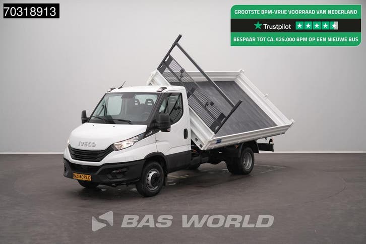 Iveco Daily 72C21 3.0L Driezijdige Open Laadbak Automaat Dub, Auto's, Bestelauto's, Lease, Automaat, Financial lease, Wit, Iveco