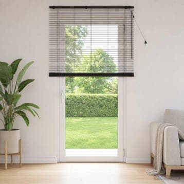 vidaXL Jaloezie Donkerbruin 145 x 250 cm 35 mm Massief, Verzenden, Nieuw, Bruin