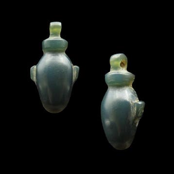 Oud-Egyptisch Quartz Hart (ib) amulet (1x) - 2.1 cm