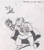 Spotprent over Nazi-jacht op de humor (lijst optie, Lithos), Verzenden