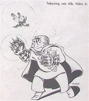 Spotprent over Nazi-jacht op de humor (lijst optie, Lithos), Verzenden