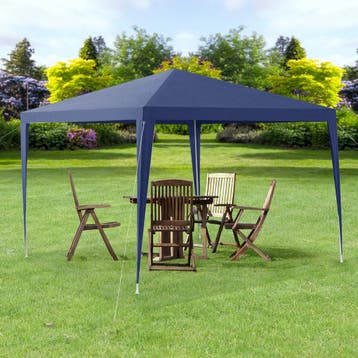 Paviljoen partytent waterdicht 3x3x2,55 m donkerblauw, Tuin en Terras, Partytenten, Verzenden, Nieuw
