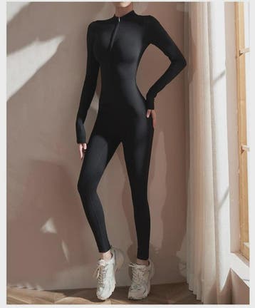 Dames Jumpsuit met Lange Mouwen - Slim Fit Stretch Romper vo, Verzenden, Nieuw