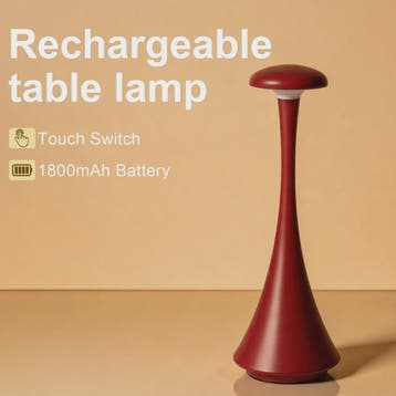 Draadloze Mushroom Tafellamp LED - Oplaadbaar & Dimbaar met, Verzenden, Nieuw
