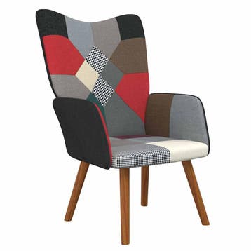 vidaXL Relaxstoel patchwork stof, Verzenden, Nieuw