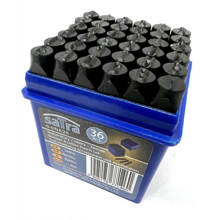 Slagletters En Cijfers 6mm - Gehele Alfabet - 36 Dlg - Slag, Auto diversen, Autogereedschap, Nieuw, Ophalen of Verzenden