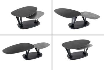 Design salontafel MOVEMENT zwart grijs rond draaibaar, Ophalen of Verzenden, Nieuw