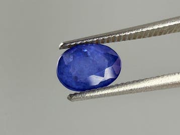 Zonder minimumprijs Blauw Saffier - 1.09 ct - Gem Report, Sieraden, Tassen en Uiterlijk, Edelstenen, Nieuw