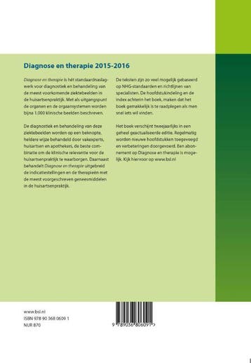 Diagnose en therapie 2015-2016 / 2015-2016 9789036806091, Verzenden, Zo goed als nieuw