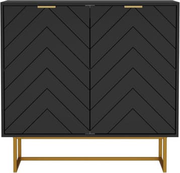 Commode - Dressoir - Ladekast - 80x40x78 cm - Zwart - UEV, Verzenden, Zo goed als nieuw