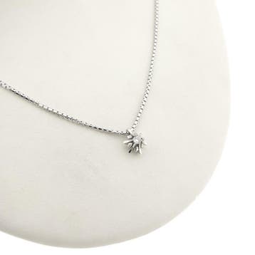 Witgouden venetiaanse ketting met vaste hanger en diamant..., Gebruikt, Ophalen of Verzenden, Met edelsteen, Goud