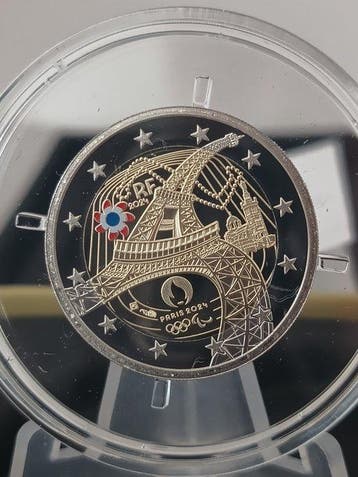 Frankrijk. 2 Euro 2024 La Tour Eiffel Danse Proof (Zonder