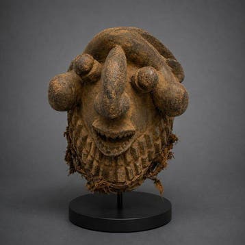Masker - Afrikaans handgesneden houten masker, tribale dans, Antiek en Kunst, Kunst | Niet-Westerse kunst
