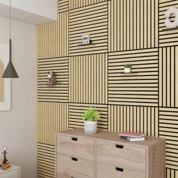 Akoestisch wandpaneel Vang 8 stuks 2,88 m² eikenkleurig lich, Verzenden, Nieuw