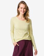 HEMA Dames T-shirt Colette ajour geel, Kleding | Dames, Verzenden, Nieuw