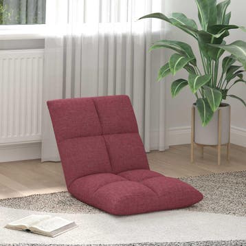 vidaXL Verstelbare vlo stoelen Wijnrood Stof, Verzenden, Nieuw, Rood
