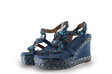 Laura Vita Sleehakken in maat 36 Blauw, Zo goed als nieuw, Schoenen met hoge hakken, Laura Vita, Verzenden