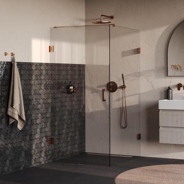 Brauer Void - Douchecabine met Draaideur - Helder Glas -, Ophalen of Verzenden, Nieuw, Rvs