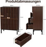 Commode - Dressoir - Ladekast - 60x34,5x92 cm - Bruin - UEV, Huis en Inrichting, Verzenden, Zo goed als nieuw