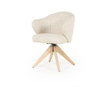 Eetkamerstoel Connor naturel - Beige | Eleonora, Ophalen of Verzenden, Nieuw