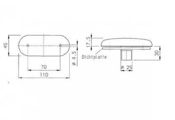 Jokon Breedtelicht PLR2000 met Reflector Ovaal Inbouw Wit, Ophalen of Verzenden, Nieuw