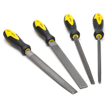 Raspenset | Toolland | 4-delig (Hout, Softgrip), Verzenden, Nieuw