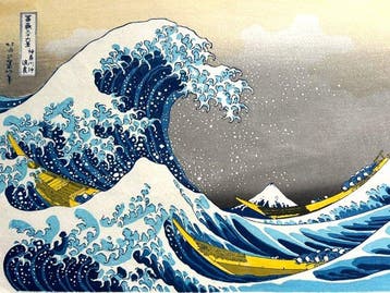The Great Wave off Kanagawa - From the series Thirty-six, Antiek en Kunst