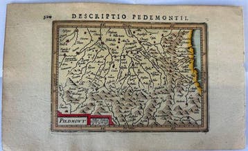 Italië - Piemonte; Cartografo: Petrus Bertius (Pieter de, Nieuw