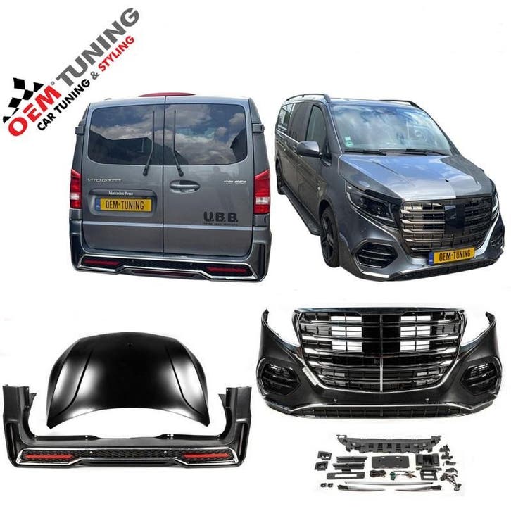 2024 AMG look bodykit voor de Mercedes VITO | 2014-2024 |, Auto-onderdelen, Carrosserie en Plaatwerk, Nieuw, Mercedes-Benz, Bumper