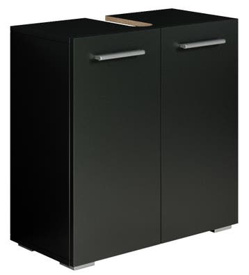 Wastafelkast Jupiter 60 x 30 x 60 cm Mat zwart Badkamerkast, Huis en Inrichting, Badkamer | Badkamermeubels, Verzenden, Nieuw