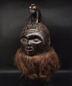 Prachtige helm - Suku - DR Congo (Zonder minimumprijs), Antiek en Kunst
