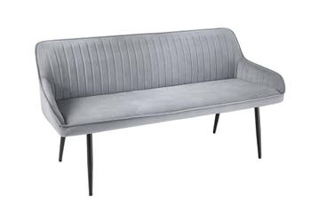 Design bank TURIN 160cm zilvergrijs fluweel zwart metalen, Huis en Inrichting, Banken | Bankstellen, Ophalen of Verzenden, Nieuw