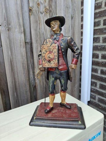 Klokkenmannetje tafelklok - Antiek - Gietijzer - 1910-1920 -
