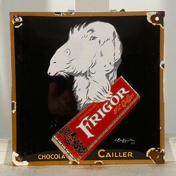 CAILLER - Reclamebord - 20x20 cm - Gemaakt van een dikke