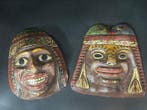 Ethnisch decoratief houten masker met schilderwerk –, Antiek en Kunst