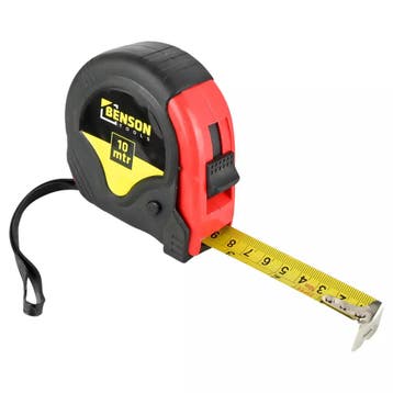 Benson Rolmaat - Meetlint Rubber - 10 meter - 25 mm - Lic..., Ophalen of Verzenden, Nieuw