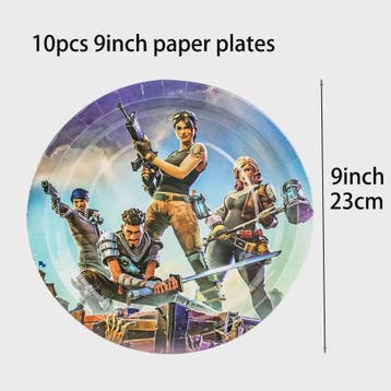 Fortnite Feestdecoratie Set: Beker, Bordjes, Tafelkleed & Me, Computers en Software, Verzenden, Nieuw