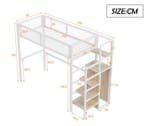 Stapelbed 90x200 / 140x200 cm met Ladder en Opbergplank, Verzenden, Nieuw