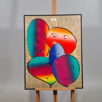 Afbeelding in lijst, Maya Wildevuur, Ballonnen, 1990, Gem, Nieuw