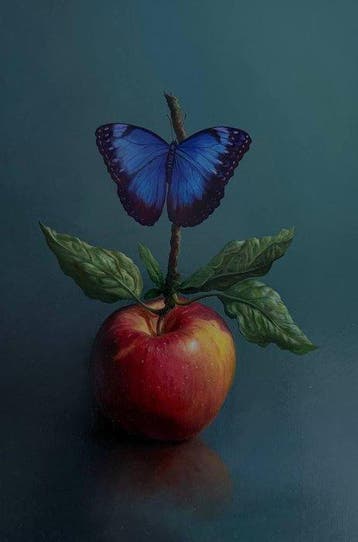 Yaroslav Ponomarenko (1982) - Butterfly on an Apple