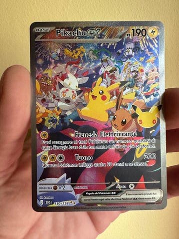 1 Card - Pikachu ex 150/128 SIR (Special Illustration Rare), Hobby en Vrije tijd, Nieuw