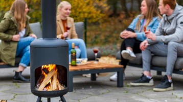 Fuego Vuurhaard Klein Zwart Diameter 32cm Terrasverwarmin..., Verzenden, Nieuw