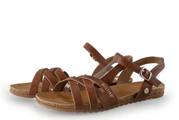 Mustang Sandalen in maat 41 Cognac, Kleding | Dames, Overige kleuren, Verzenden, Sandalen of Muiltjes, Zo goed als nieuw
