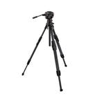 Manfrotto ONE Carbon met 500X Videokop, Nieuw, 150 tot 175 cm, Met balhoofd, Ophalen of Verzenden