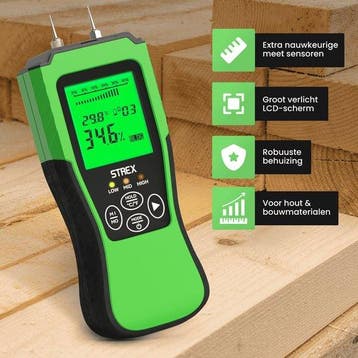 2dekans | Strex Vochtmeter Digitaal - Voor Hout /, Ophalen of Verzenden, Zo goed als nieuw