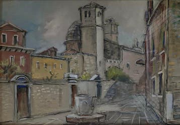 Italiaanse school (XX) - Scorcio di città, Campiello delle