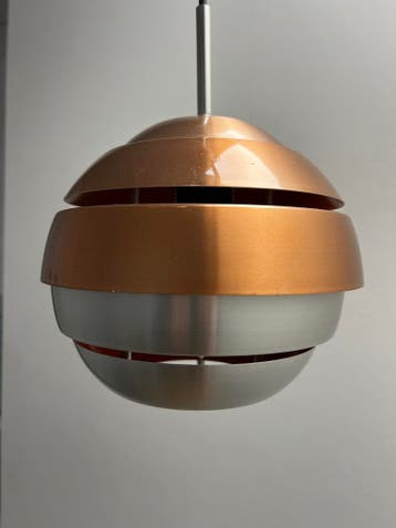 Vintage Lakro hanglamp, Gebruikt, Meerkleurig, Rond, Ophalen of Verzenden