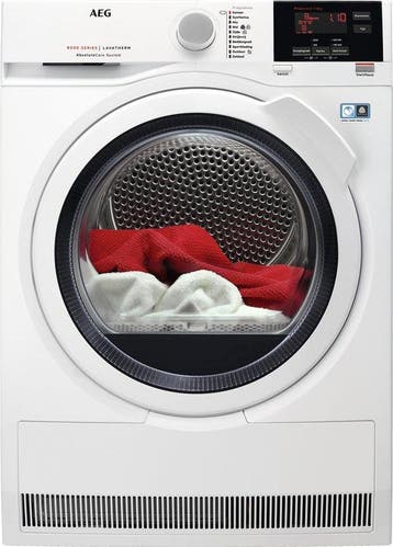 Warmtepompdroger AEG T8DB84GW, Ophalen of Verzenden, Zo goed als nieuw