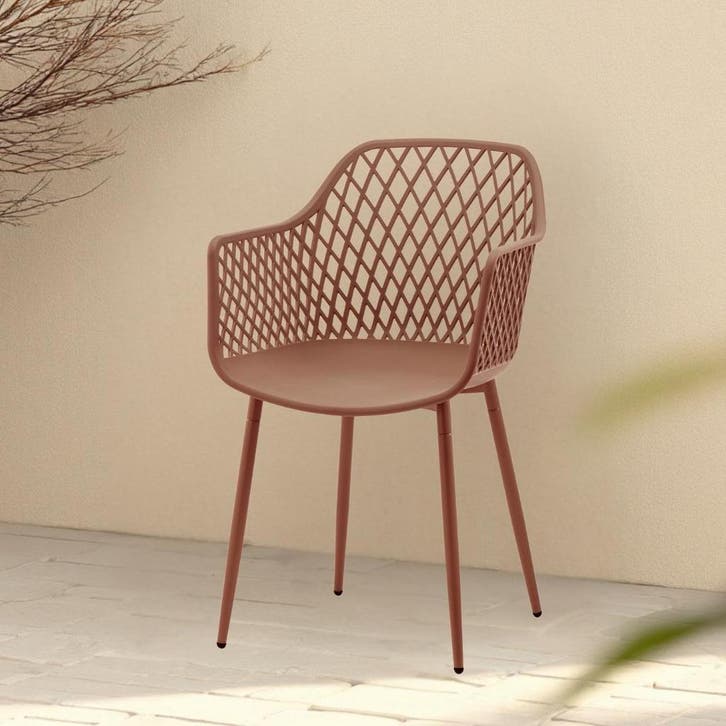 DS4U - Niall tuinstoel - Set van 2 - Terracotta -, Huis en Inrichting, Stoelen, Nieuw, Ophalen of Verzenden